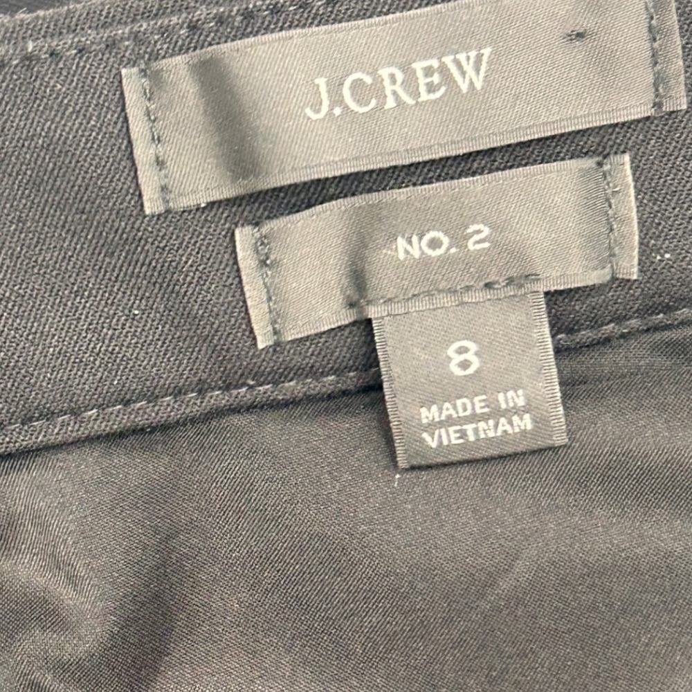 J.Crew Black No. 2 Pencil skirt in bi-stretch cotton blend Size 8 Knee Length - Picture 8 of 12